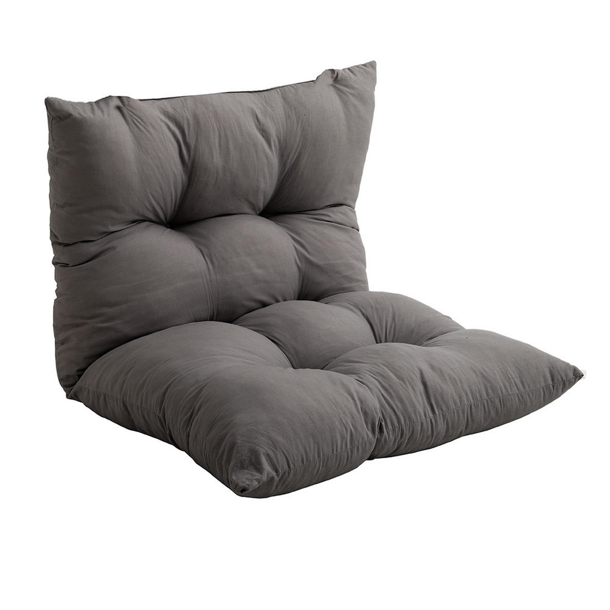 BANKKISSEN aus Polyester Dunkelgraues rechteckiges gestepptes Vielseitig einsetzbar 120 cm B x 80 cm - Dunkelgrau, Textil (80/120cm) - Livingandhome