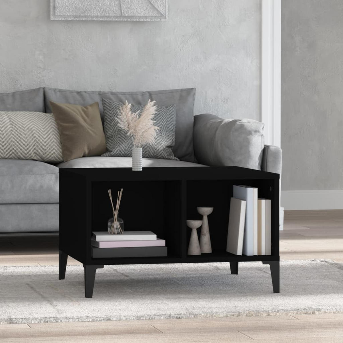 COUCHTISCH Schwarz 60x50x36,5 cm Holzwerkstoff - Schwarz, Holzwerkstoff (60/50/36.5cm) - furnicato