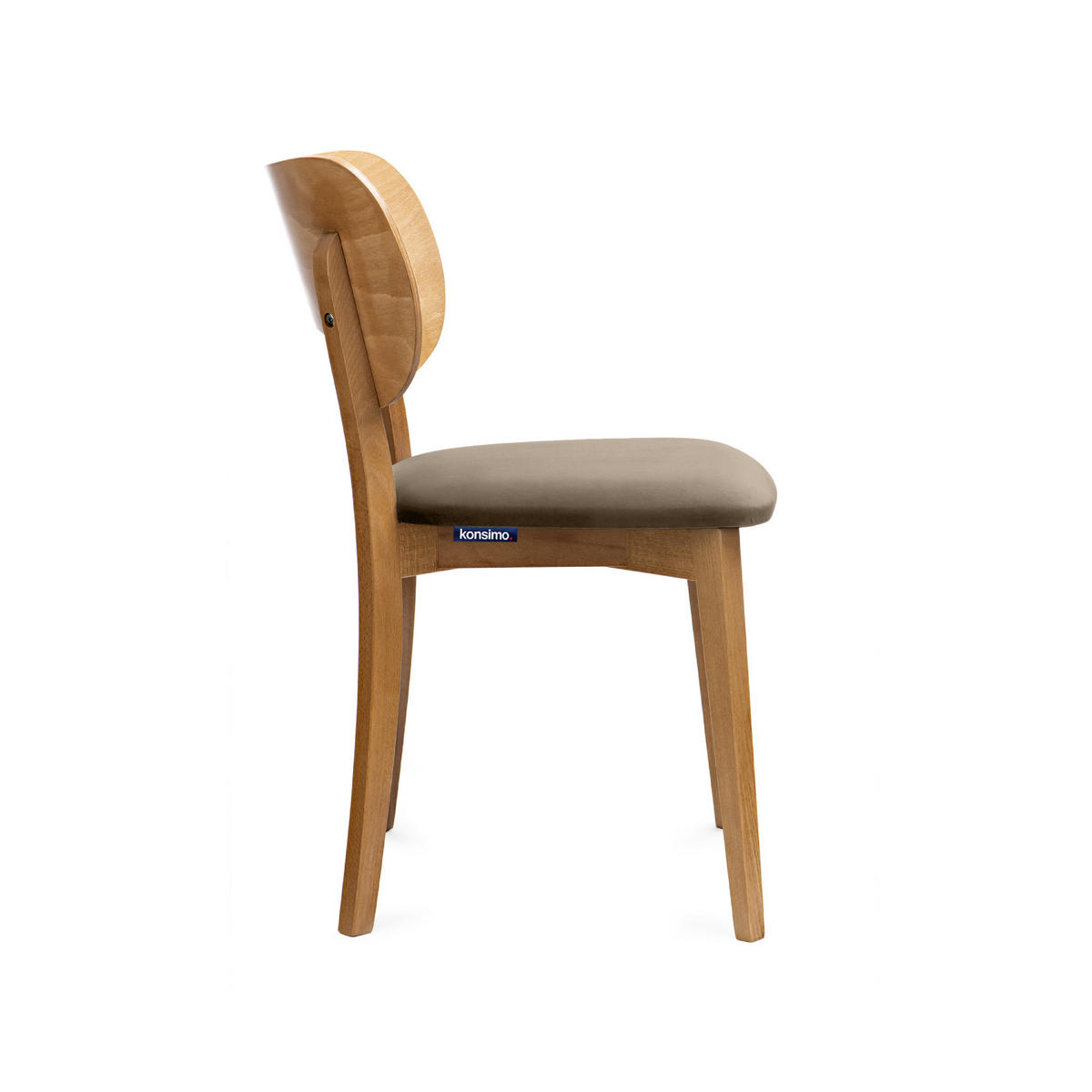 ESSZIMMERSTÜHLE LYCO (2er-Set), beige / Eiche hell - Eichefarben/Beige, Holz/Buchenholz (47/81/45cm) - KONSIMO®