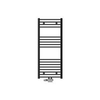 BADHEIZKÖRPER Sahara 500x1200 mm Anthrazit gerade mit Ventil Universal - Anthrazit, Metall (50/120/3cm) - LuxeBath