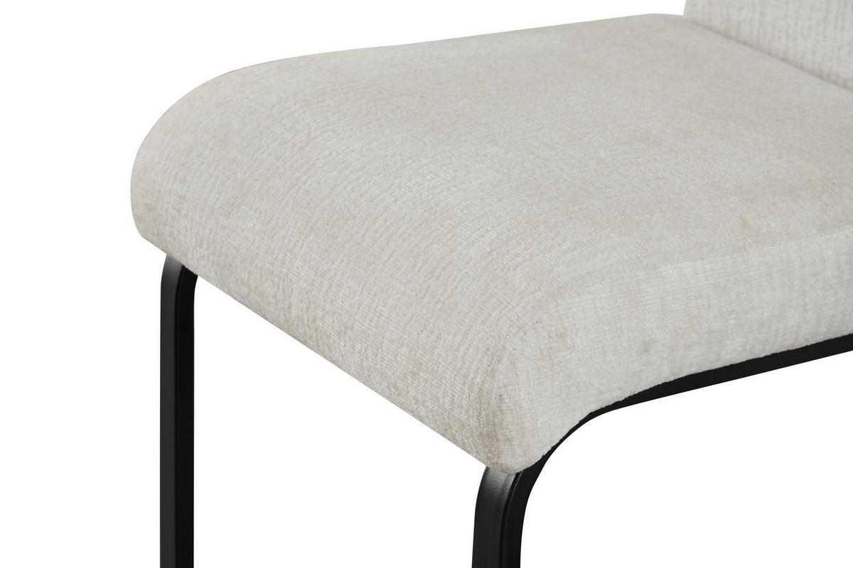 SCHWINGER-STUHL 2er Set Stockholm Stühle in Creme - gemütliches Design - B/H/T: 43x98x59 cm - Creme, Textil (59/98/43cm)