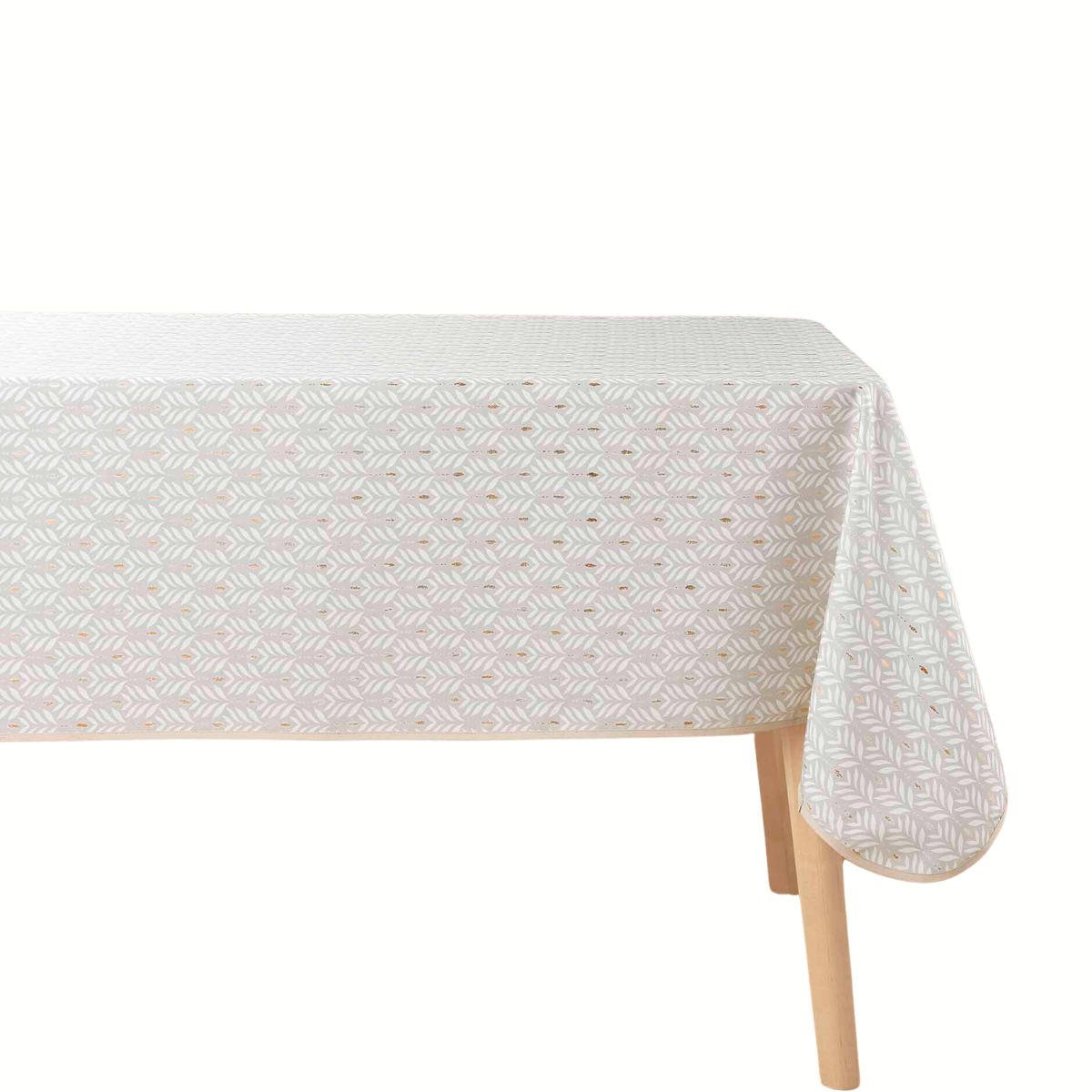 TISCHDECKE Glänzendes Muster 145/240 cm - Beige, Textil (145cm) - Douceur d´intérieur