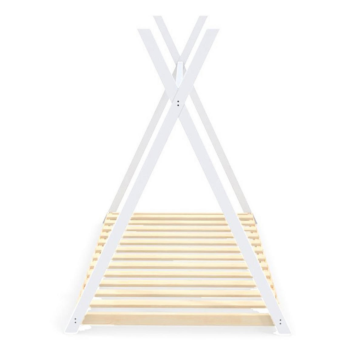 HAUSBETT SIOUX mit Lattenrost/ Kinderbett 90x190 - Weiß - Weiß, Holz (90/190cm) - Weber Industries
