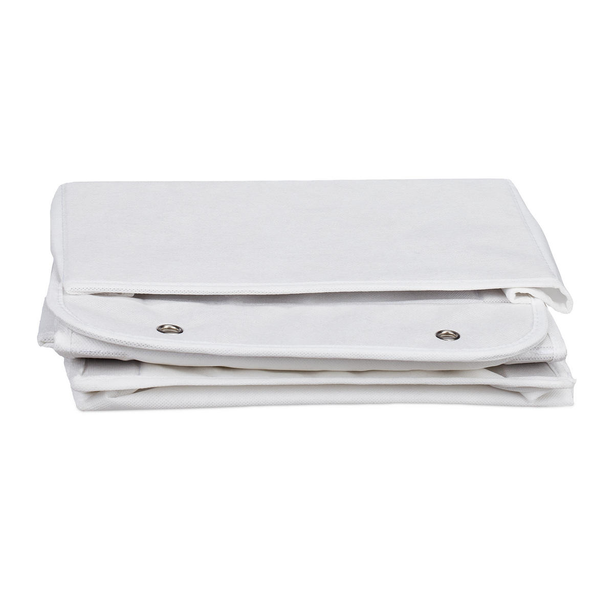 ZÁVESNÝ regál - biela, textil/vlnitá lepenka (10/31/104cm) - Relaxdays
