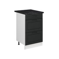 DULAP DE BAZĂ DE BUCĂTĂRIE R-Line, Casă de țară antracit/Alb, 50 cm стільниця Антрацит - alb/antracit, compozit lemnos (50/81.6/60cm) - Vicco