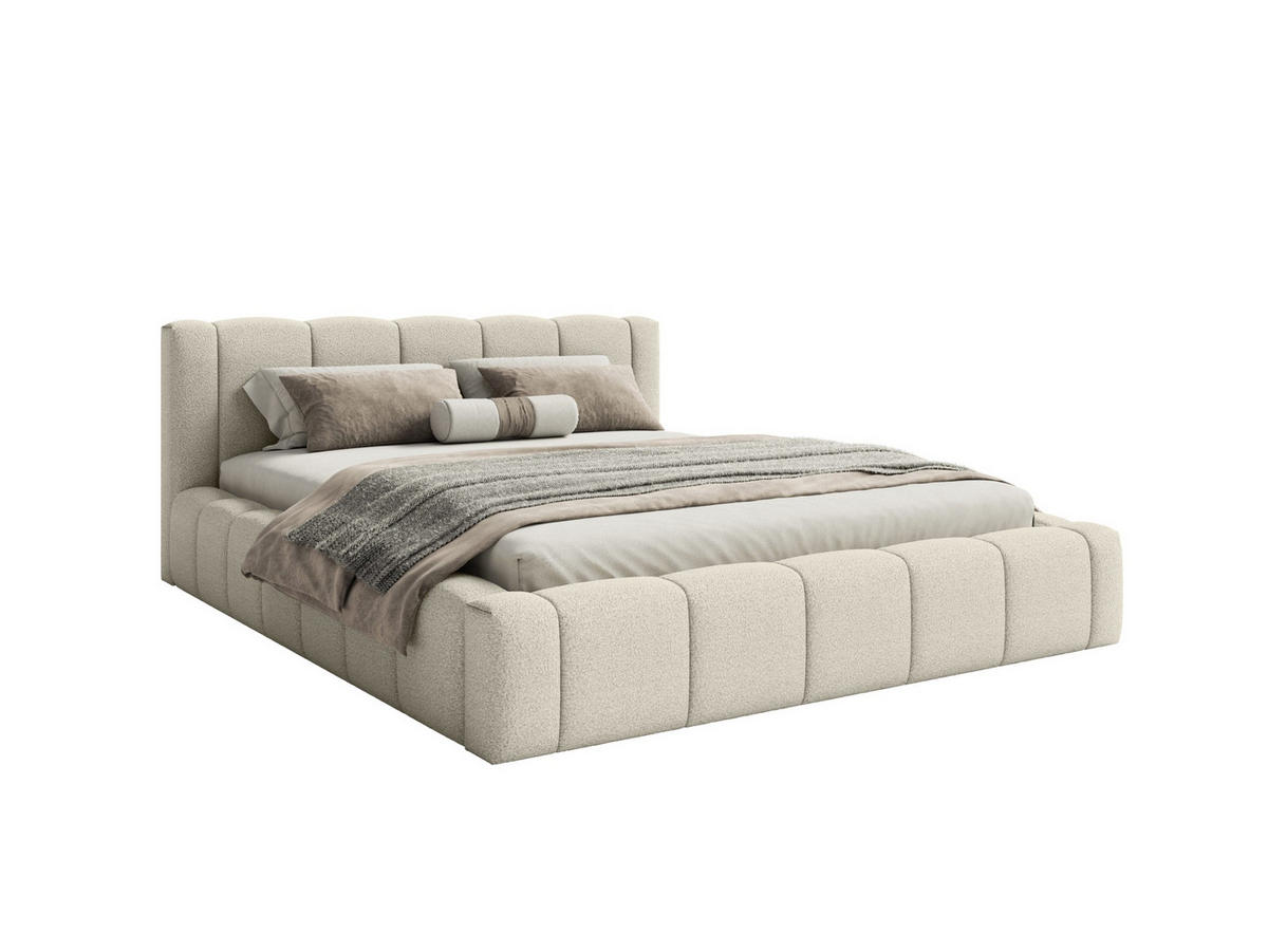 POLSTERBETT Nedi 200x200 cm, Beige - Beige, Textil (200/200cm) - Fedve