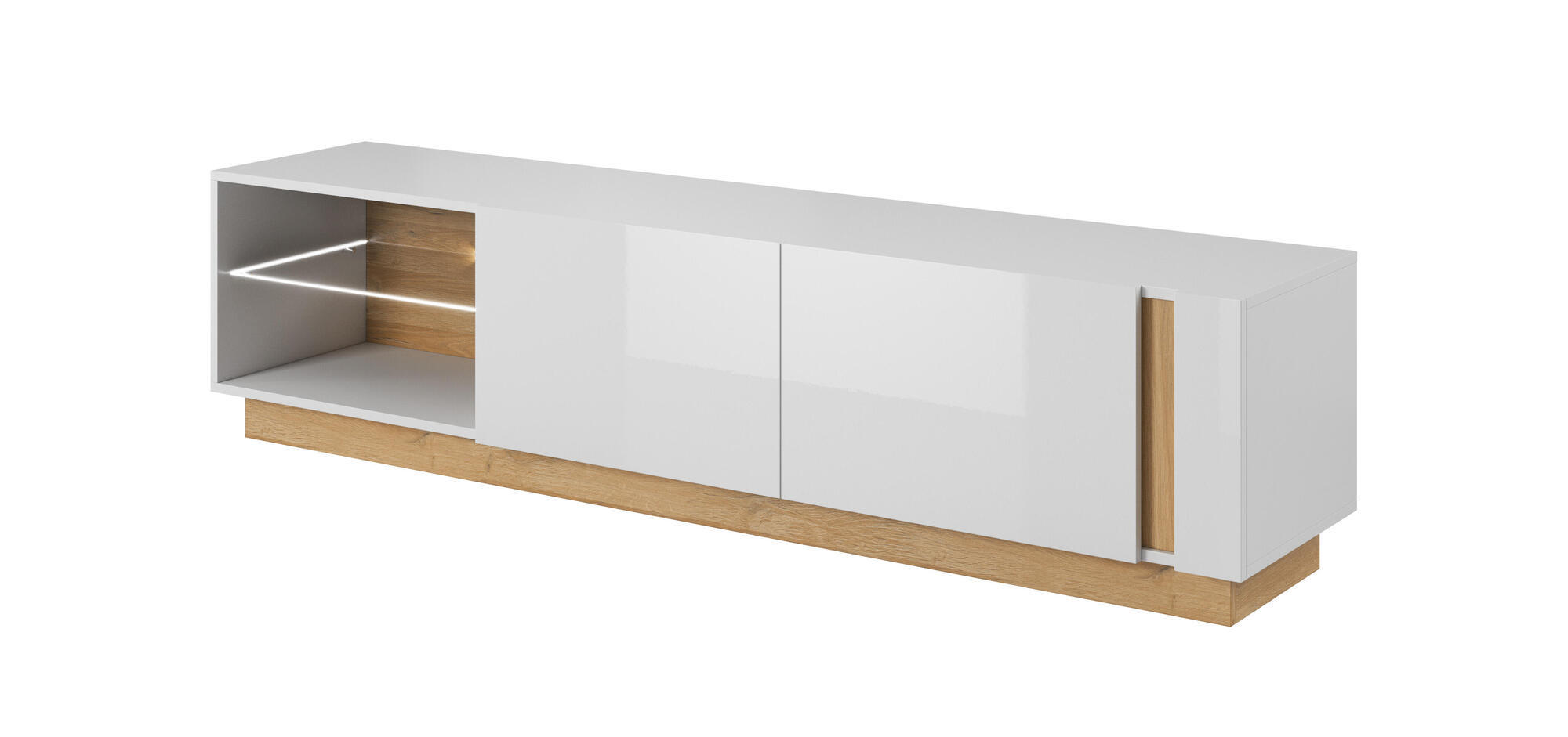 TV-LOWBOARD ARCADE Weiß 188x40x46 cm - Weiß, Holzwerkstoff (188/46/40cm) - FURNLUX