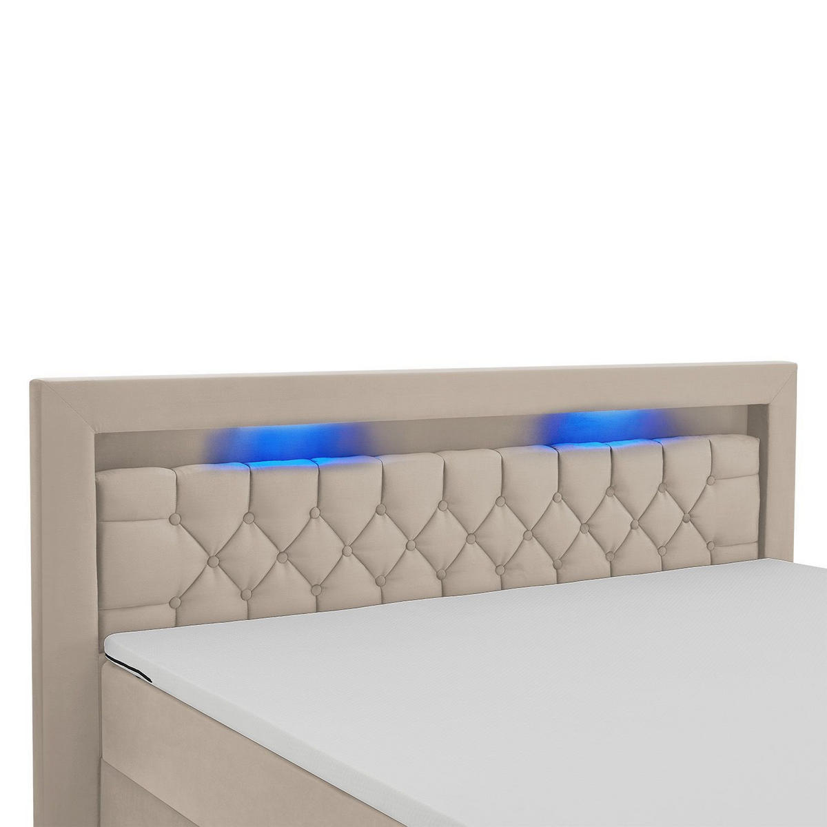 BOXBETT Leona Beige Samt 180x200 cm - Beige, Textil (180/200cm) - Juskys