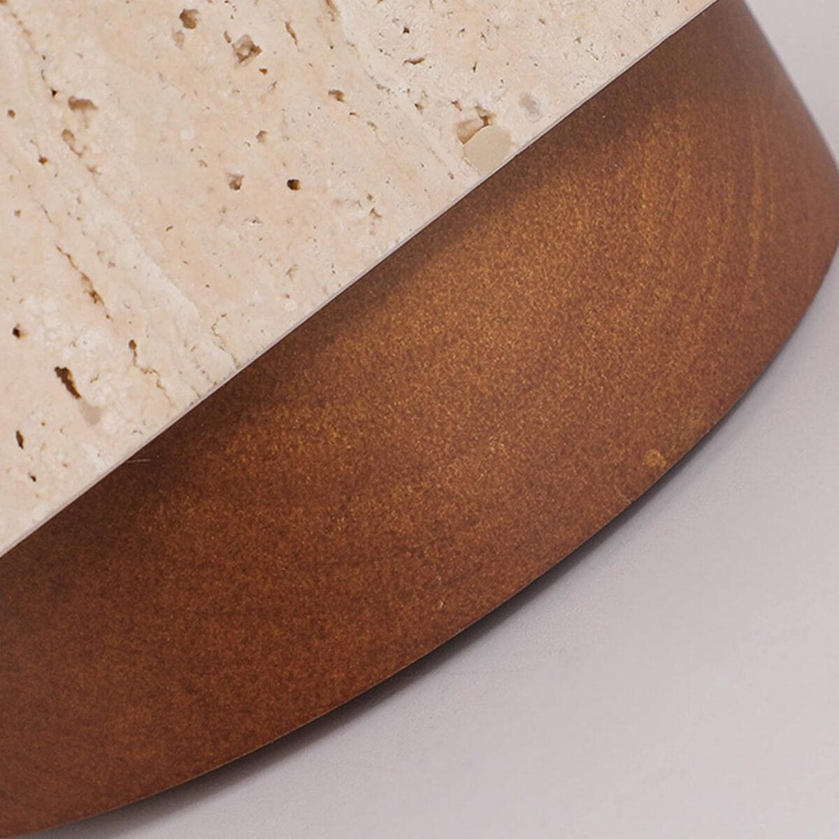 DECKENLEUCHTEN Mittelalter Wabi-Sabi Travertin gelb quadratisch / rund - Gelb, Stein (20/20/20cm) - Authentics