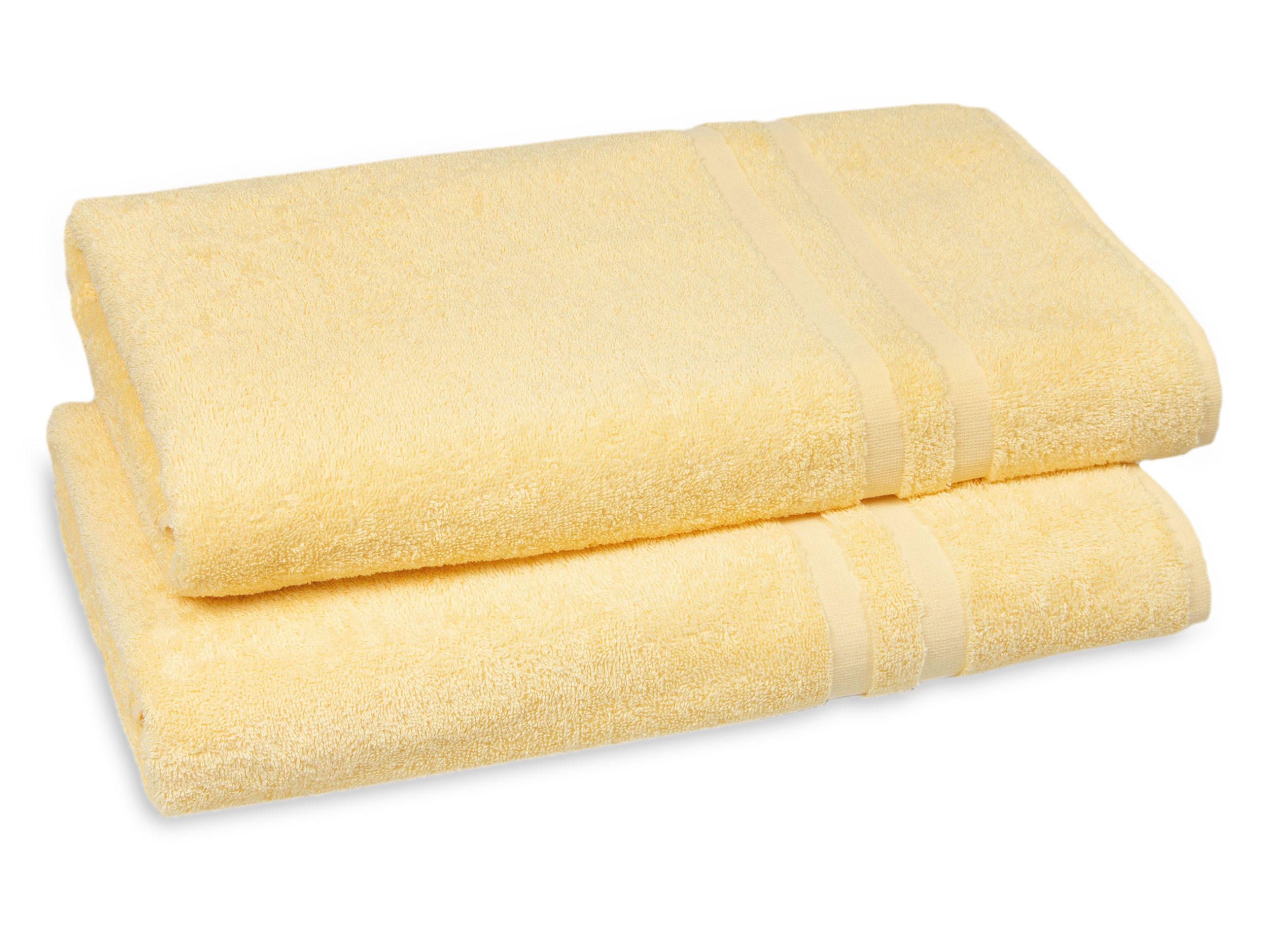 SAUNATUCH, 2er-Set, 70x180 cm, 100% Baumwolle, Gelb - Gelb, Textil (70/180cm) - Zollner