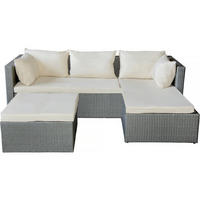GARTENSITZGRUPPE diya Grau - Ecru, Kunststoff - Habitat Garten