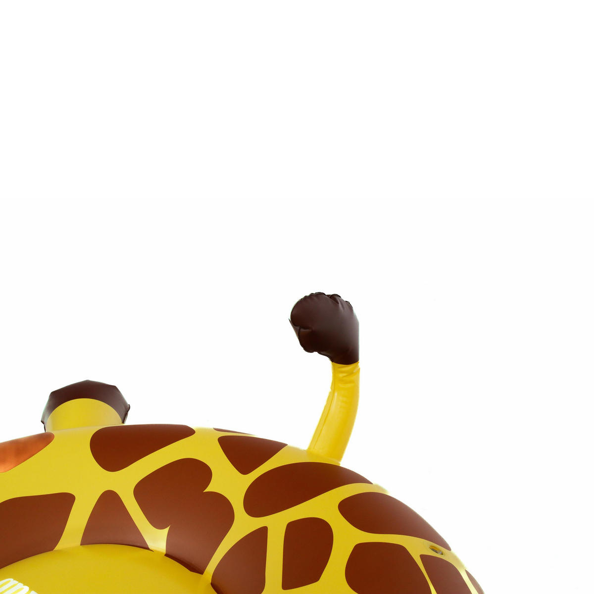 SCHWIMMTIER aufblasbar Giraffe 180 x 158 x 120 cm mit Haltegriffen - Gelb, Kunststoff (158/180cm) - Avenli