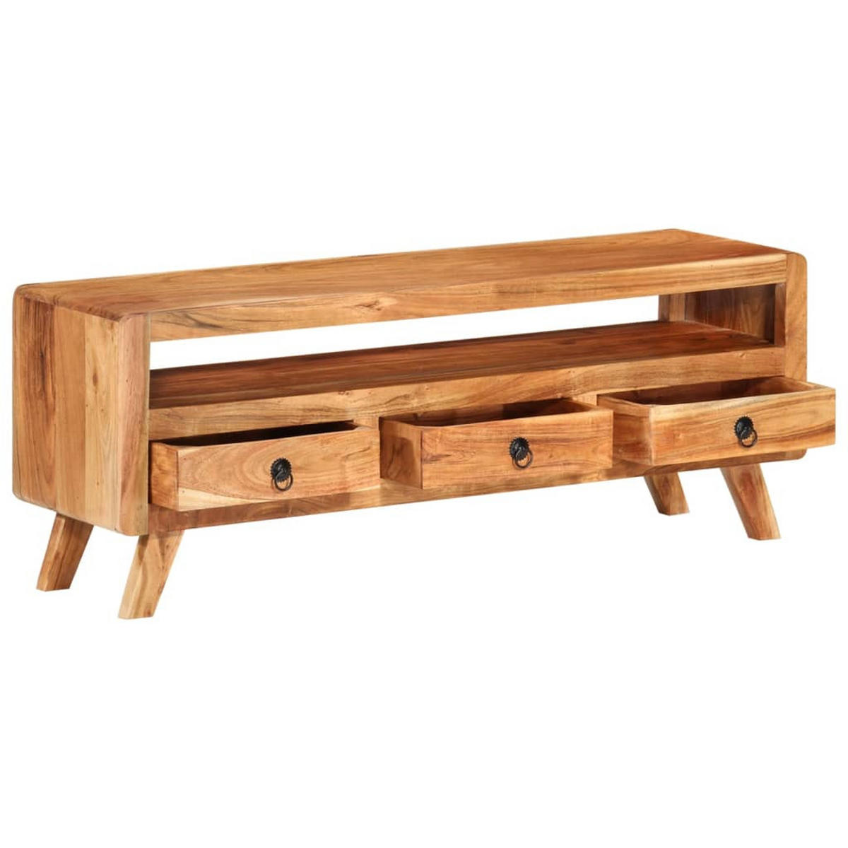 TV-SCHRANK 110/30/40 Cm Massivholz Akazie - Braun, Holz (30/40/110cm) - vidaXL