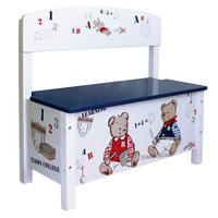 KINDERTRUHENBANK Teddy College - Weiß, Holzwerkstoff (62.5/58.5/29cm) - Roba