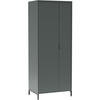 DREHTÜRENSCHRANK Linna mit zwei Türen 80 cm Dunkelgrün - Dunkelgrün/Schwarz, Holzwerkstoff/Metall (80/196/55cm) - Beautysofa