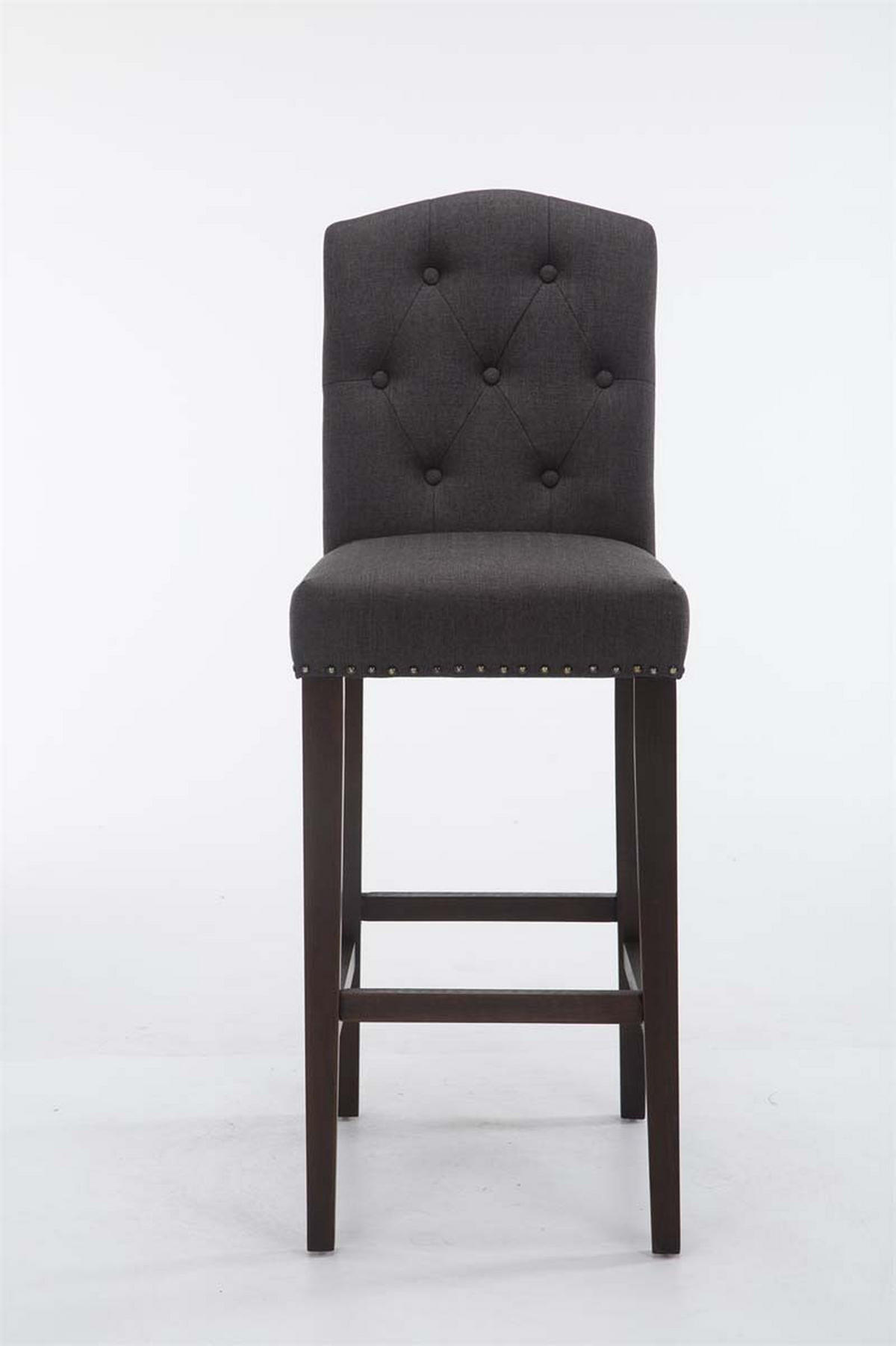 BARHOCKER Stoff dunkelgrau - Dunkelgrau, Holz/Textil (42/113/57cm) - CLP