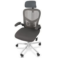 BÜROSTUHL SmartSeat Anthrazit - Anthrazit/Silberfarben, Kunststoff/Textil (70/142/70cm) - Clouvou