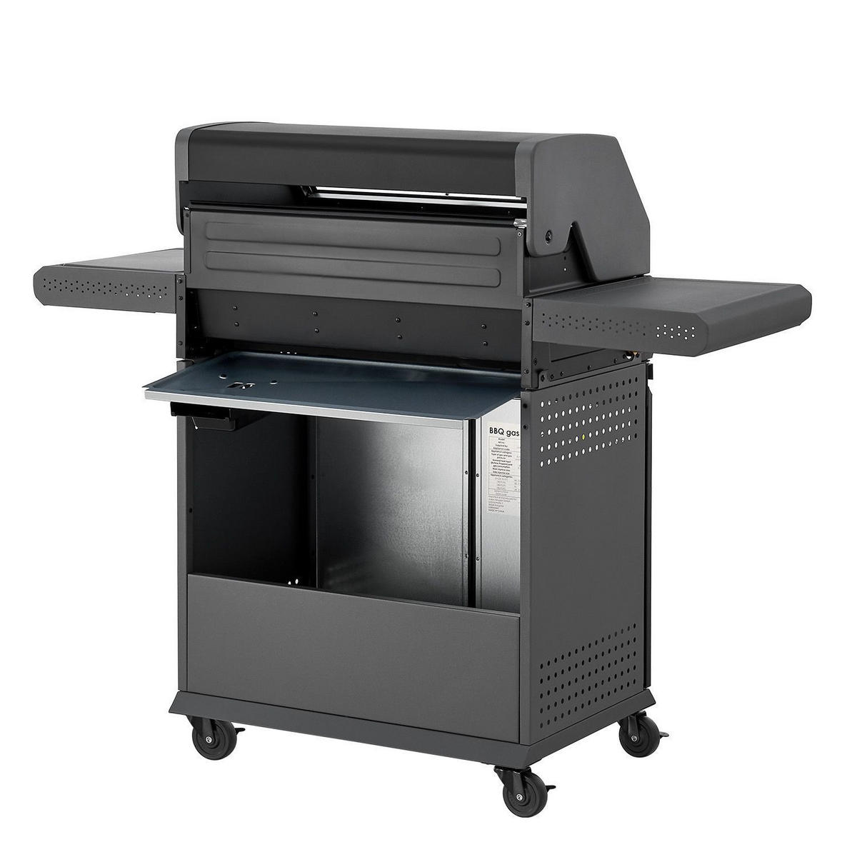 GASGRILL Savannah schwarz 4+1 - Schwarz, Metall (133/114/57cm) - Juskys