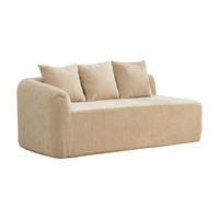 SOFAELEMENT DE-35127 linke mit Chenille-Bezug Hellkhaki - Sandfarben, Textil (99/80.5/171.5cm) - ComfortXL