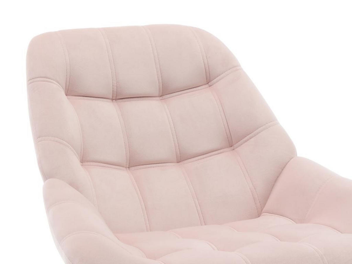 SESSEL - Samt - Rosa - LUOSTO - Pink, Textil (79/83/87cm) - Vente-Unique