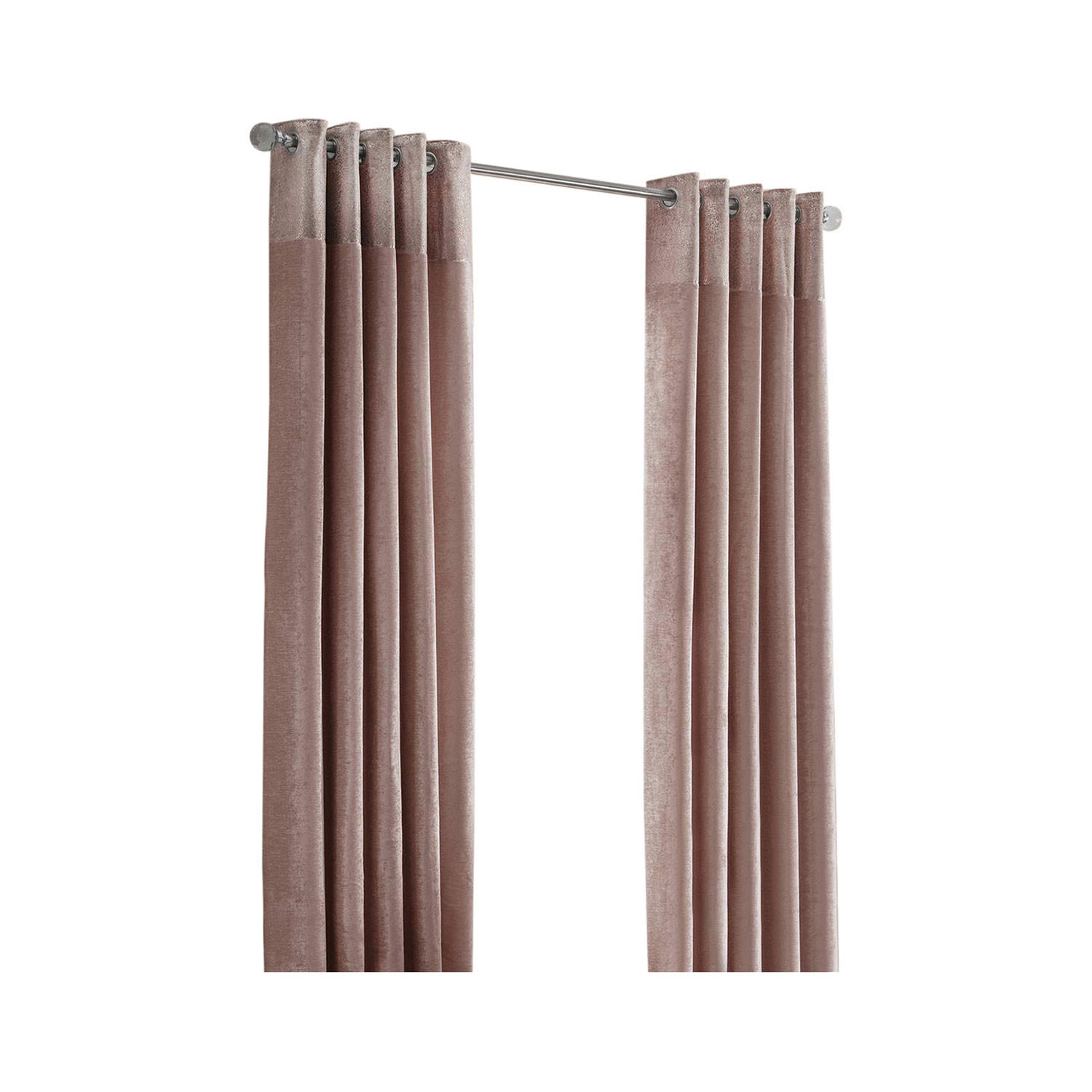 ÖSENVORHANG Nova blickdicht 2er-Set, 229/183 cm - Altrosa, Textil (228/182cm) - Homescapes