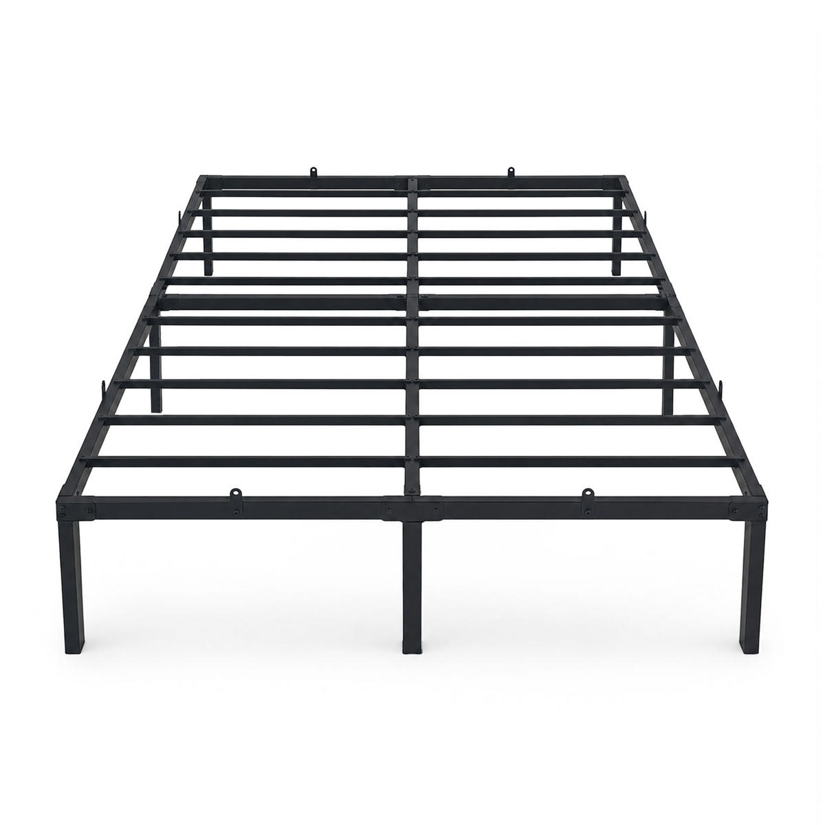 METALLBETT Klappbares 140x200 cm Schwarz - Schwarz, Metall - Akord