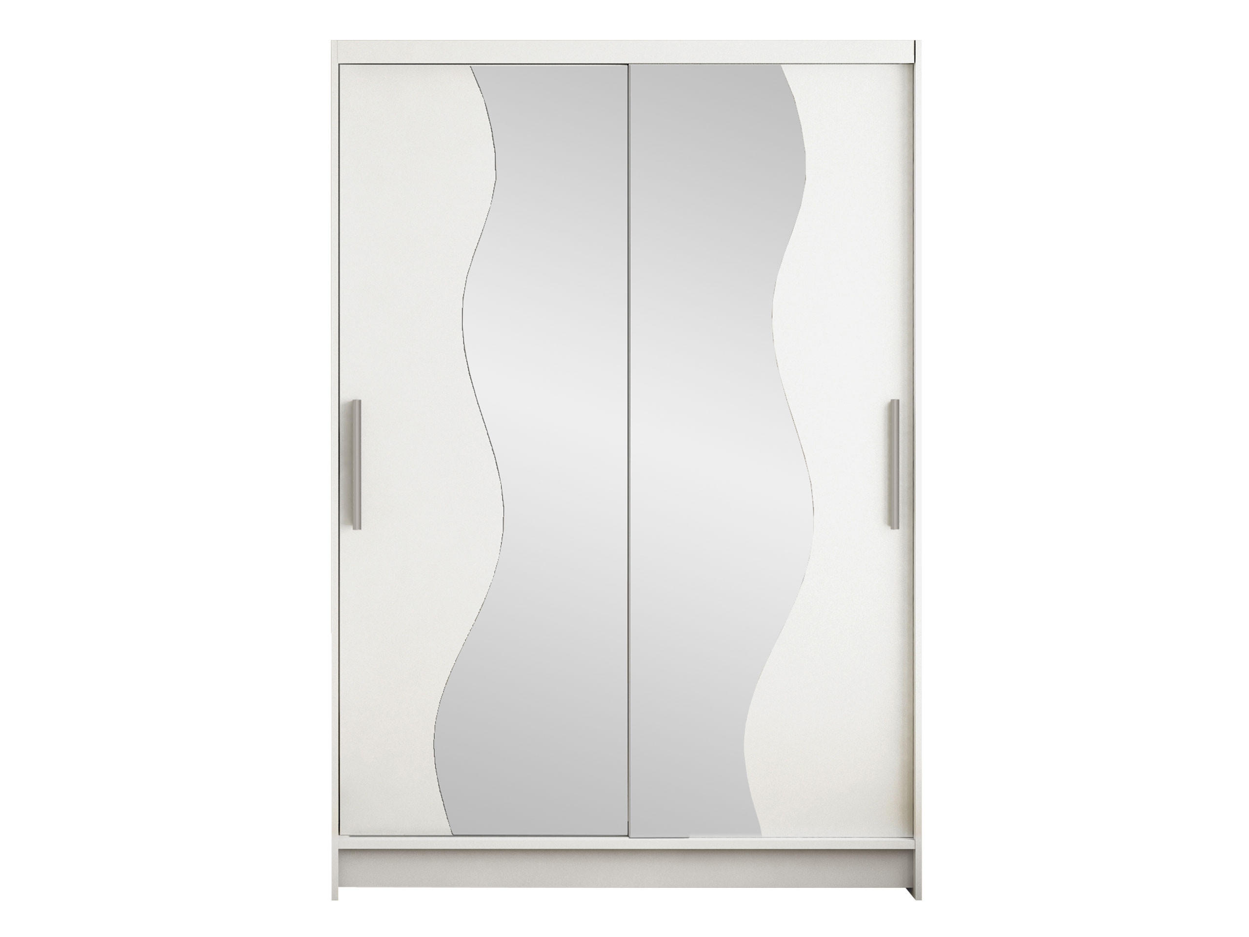 KLEIDERSCHRANK Miami S - Silberfarben/Weiß, Holzwerkstoff/Kunststoff (120/200/58cm) - MIRJAN24