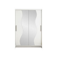KLEIDERSCHRANK Miami S - Silberfarben/Weiß, Holzwerkstoff/Kunststoff (120/200/58cm) - MIRJAN24