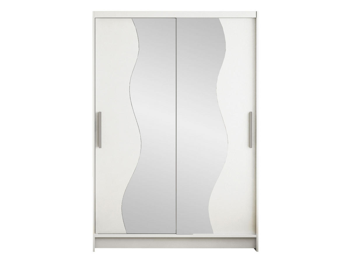 KLEIDERSCHRANK Miami S - Silberfarben/Weiß, Holzwerkstoff/Kunststoff (120/200/58cm) - MIRJAN24