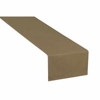 TISCHLÄUFER IN LEINENOPTIK DOVE Blickdicht - Schlammfarben, Textil (150/50/0.5cm) - Tom Tailor