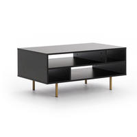 COUCHTISCH Nador-132 - Schwarz, Holzwerkstoff (60/100/45cm) - Lomado