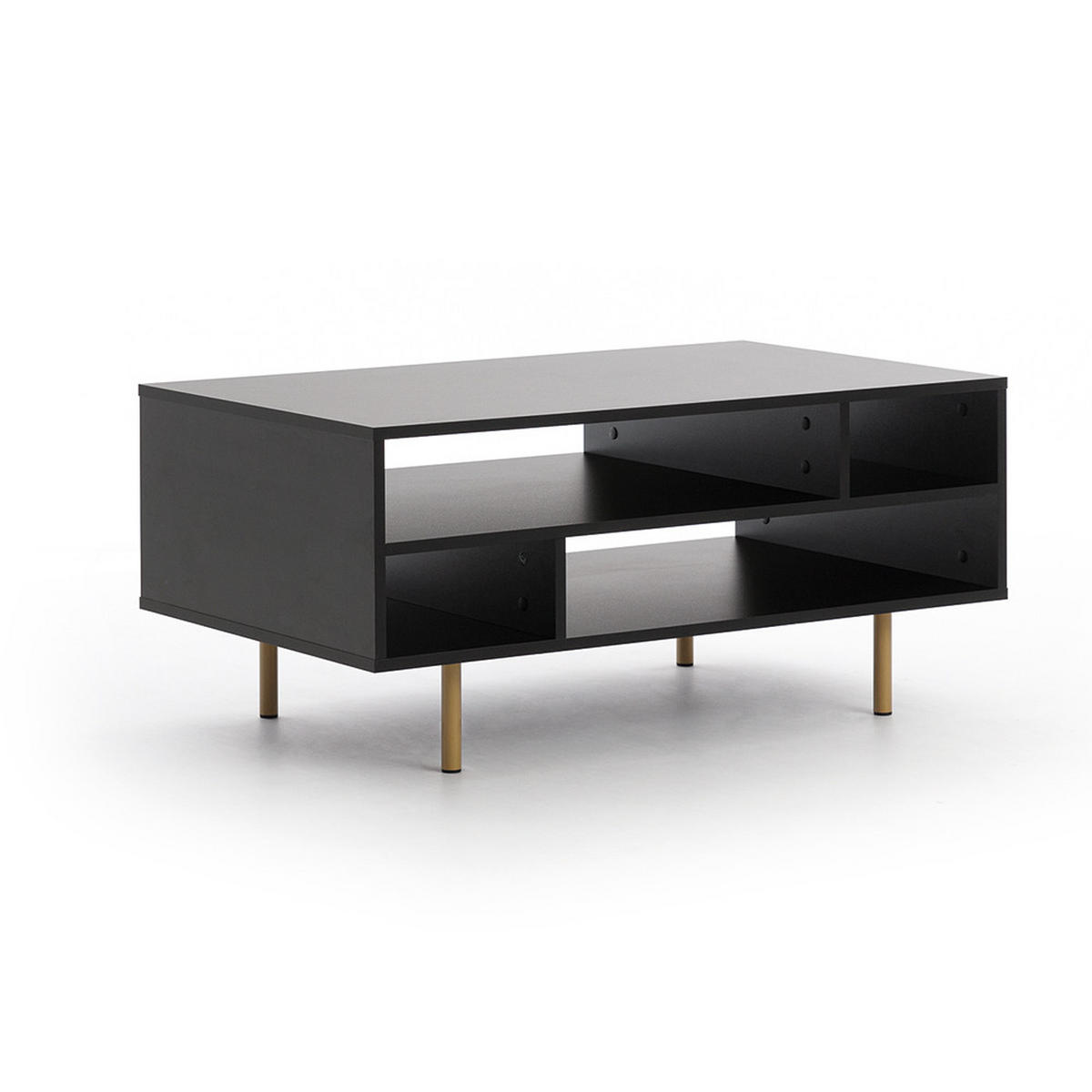 COUCHTISCH Nador-132 - Schwarz, Holzwerkstoff (60/100/45cm) - Lomado