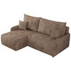 ECKSCHLAFSOFA ARPA L Braun Cord - links - Schwarz/Braun, Kunststoff/Textil (198/150cm) - MKS
