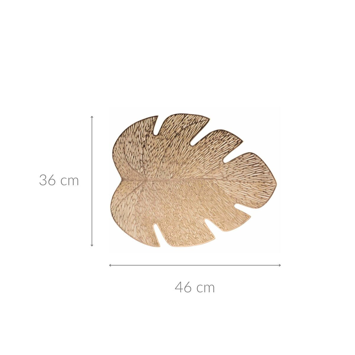 TISCHSET Blattform 36/46 cm - Goldfarben, Kunststoff (46cm) - Douceur d´intérieur