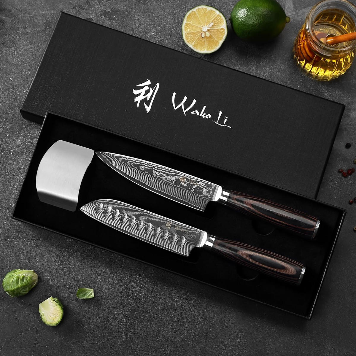 MESSERSET 2-TEILIG 12–13 cm - Braun, Holz/Metall - Wakoli