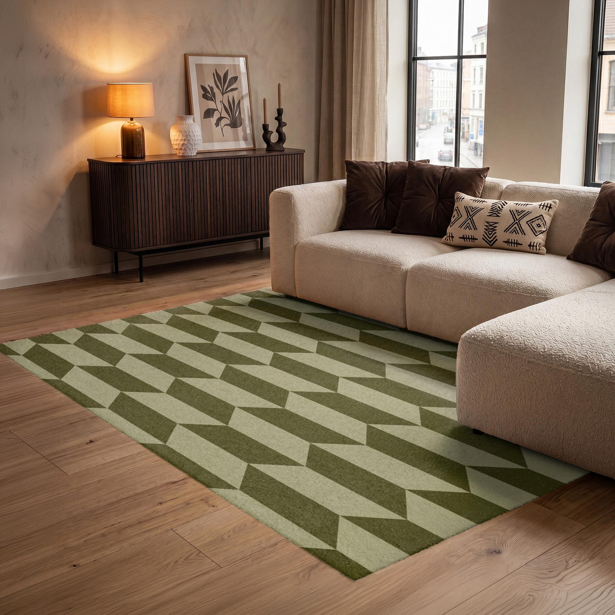 KOBERCE - Vzor - abstraktný - zelený - lietadlá - 140x200 cm - olivovozelená, textil/plast (140/0.4cm) - OnlyWow