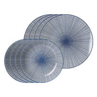TAFELSERVICE Royal Makoto blau-weiß 8er Set - Blau/Weiß, Keramik (1/1/1cm) - Ritzenhoff Breker