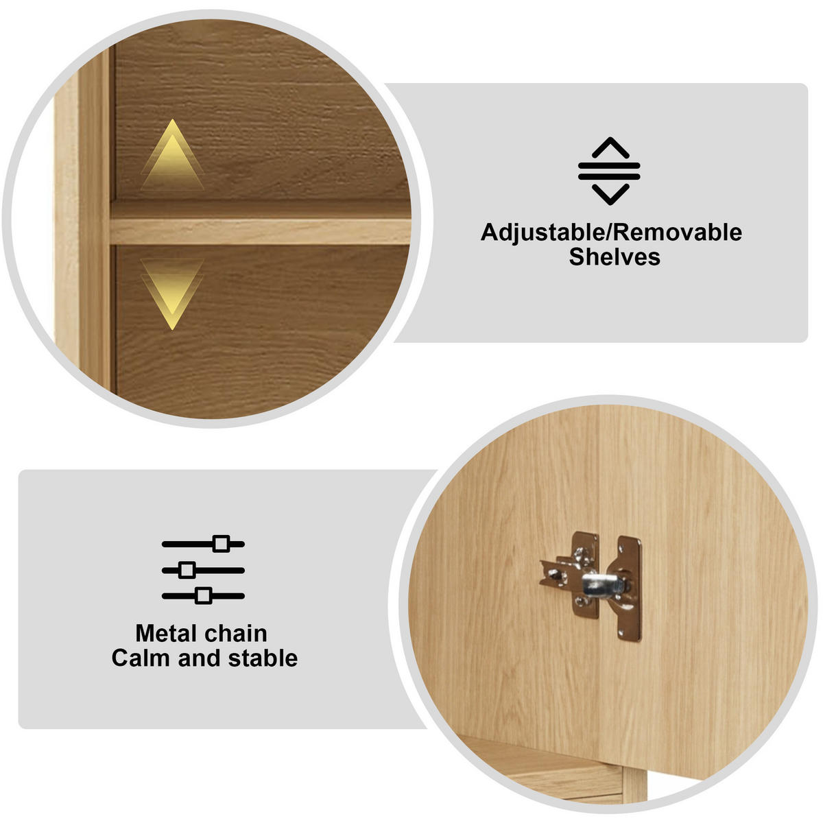 SCHUHSCHRANK Natur 90/35/110 cm - Naturfarben, Holzwerkstoff (90/110/35cm) - PANGIVO