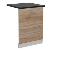 KRYT MYČKY NÁDOBÍ R-Line Sonoma - bílá/Sonoma dub, kompozitní dřevo (60/81.8/1.6cm) - Vicco