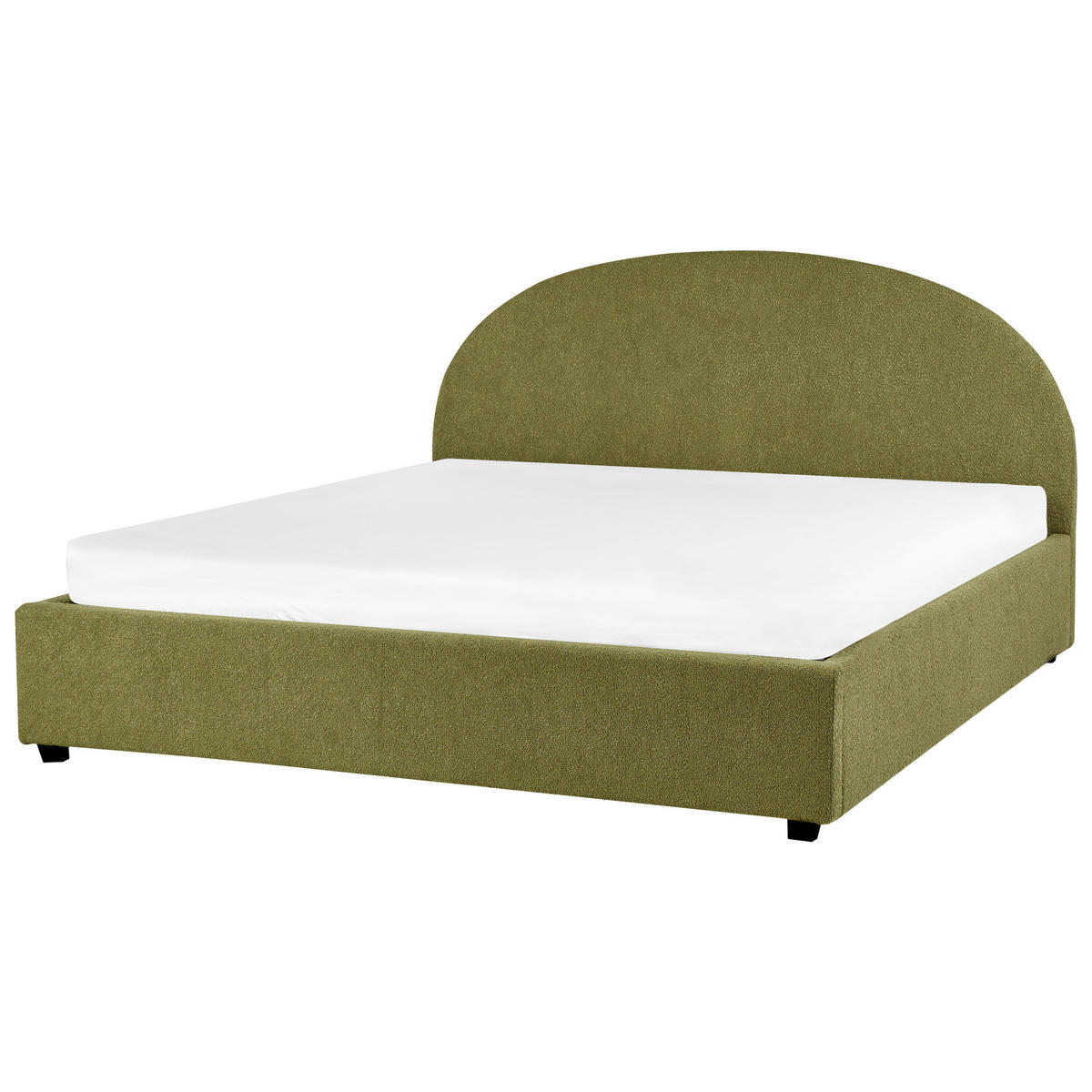 BETT mit Stauraum 180x200 cm Grün Vaucluse - Olivgrün, Textil (180/200cm) - Beliani