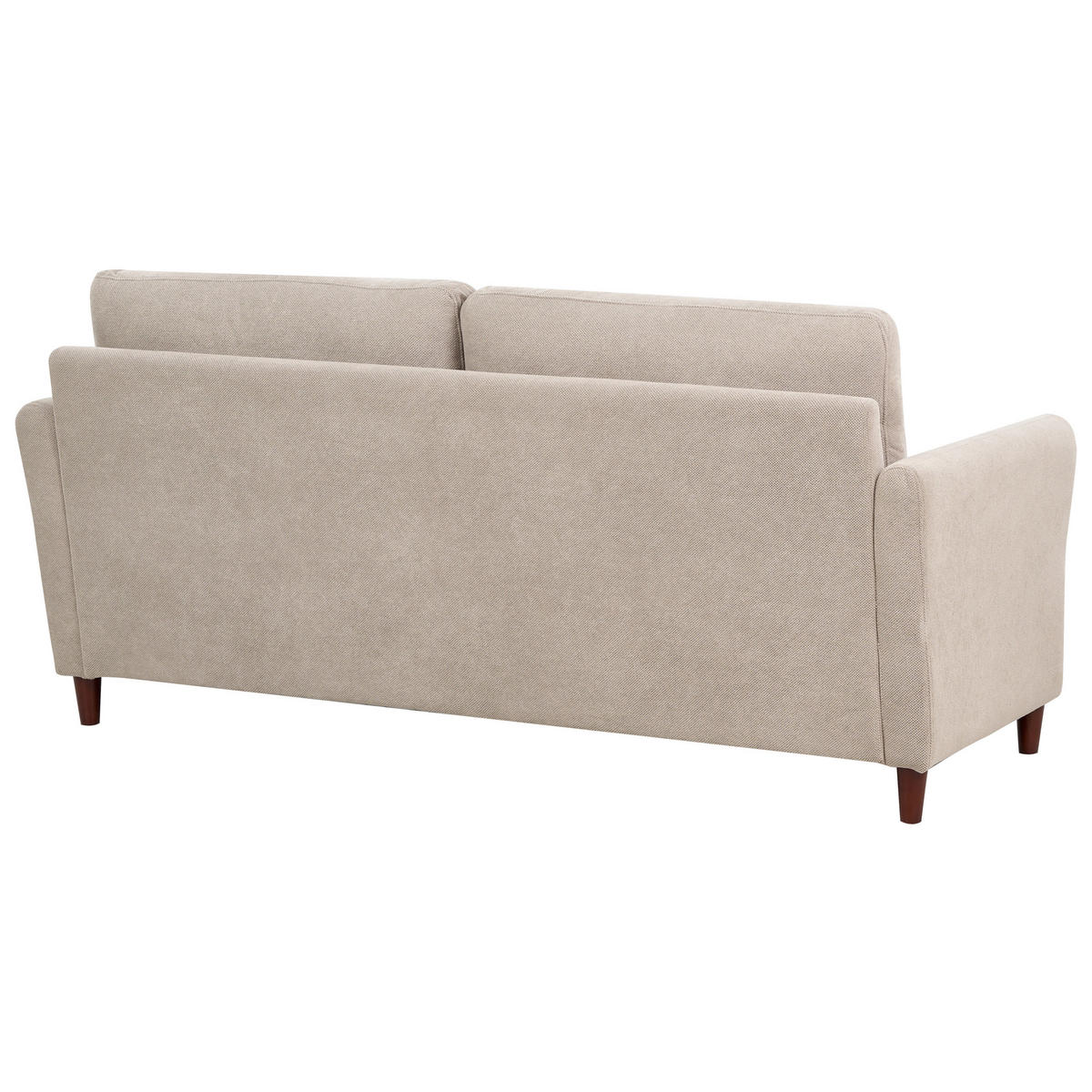 3-SITZER-SOFA Stoff taupe mit Stauraum Mare - Beige/Dunkelbraun, Textil (184/88/77cm) - Beliani