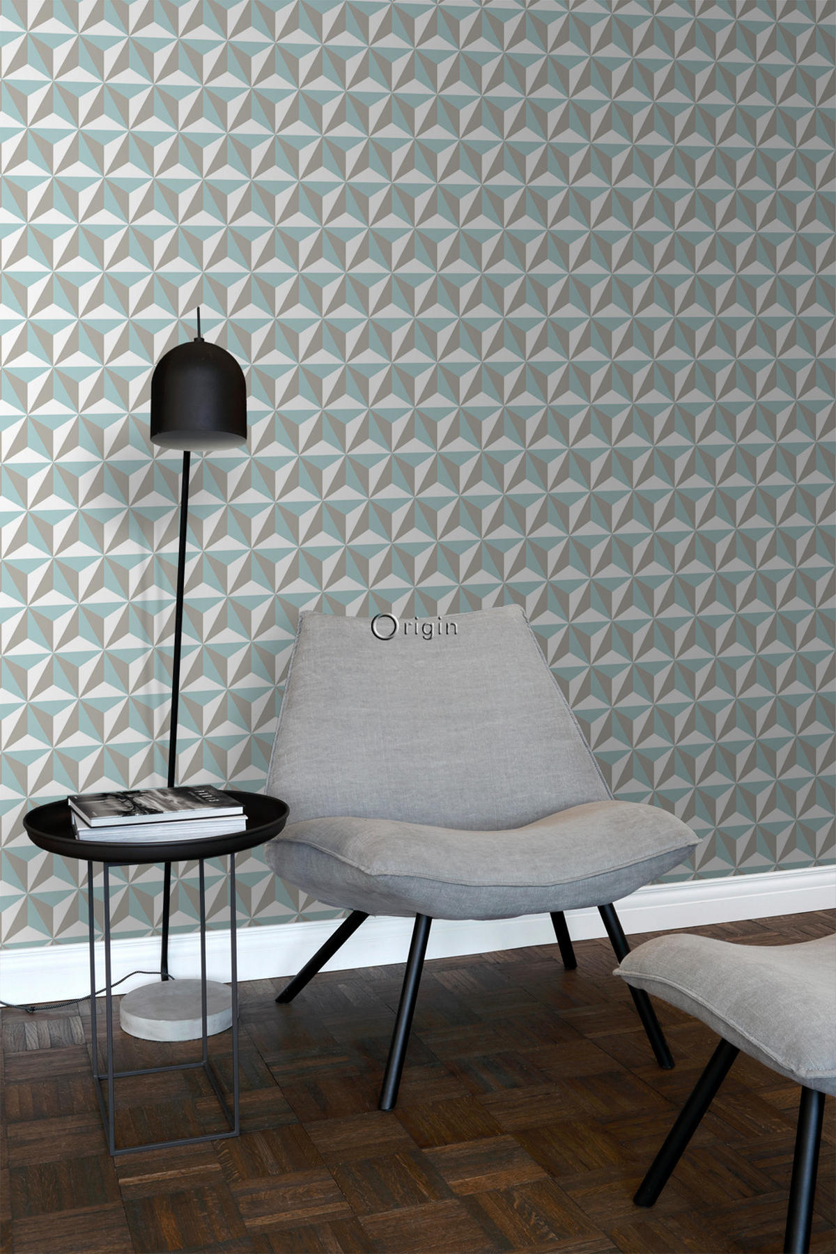 TAPETE 3D-Muster 53 cm x 10.05 m - Weiß, Papier (53/1000cm) - Origin Wallcoverings
