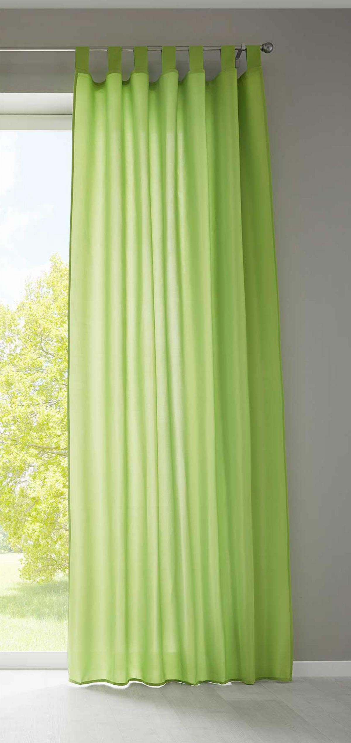 VORHANG POTSDAM HxB 245x140 cm Apfelgrün - Hellgrün, Textil (140/245cm) - Gardinenbox