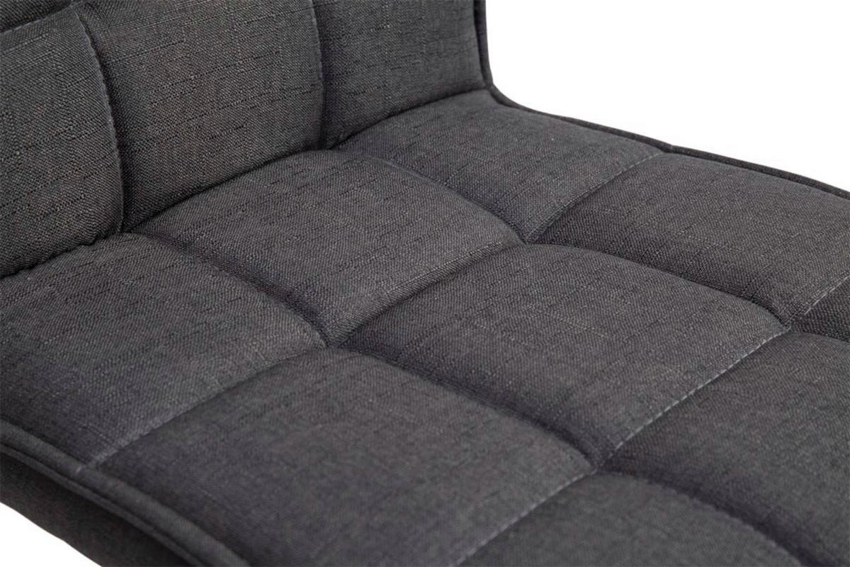 ESSZIMMERSTUHL 2er Set Stoff dunkelgrau - Chromfarben/Dunkelgrau, Textil/Metall (43/90/56cm) - CLP