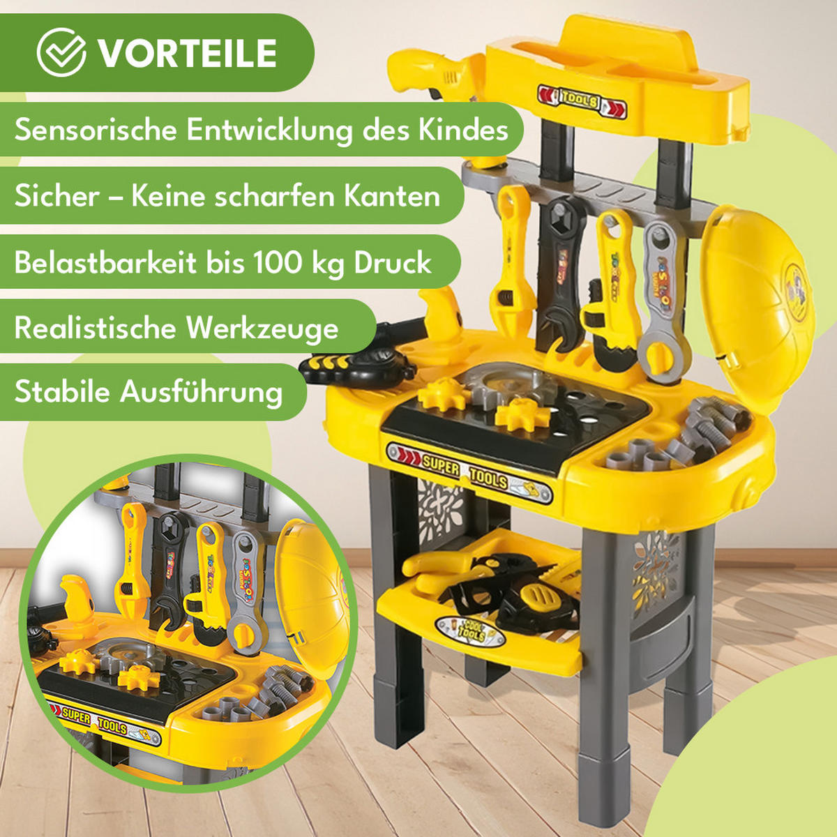 WERKBANK für Kinder Spielzeug - Multicolor, Kunststoff (58/68/33cm) - KRUMAD