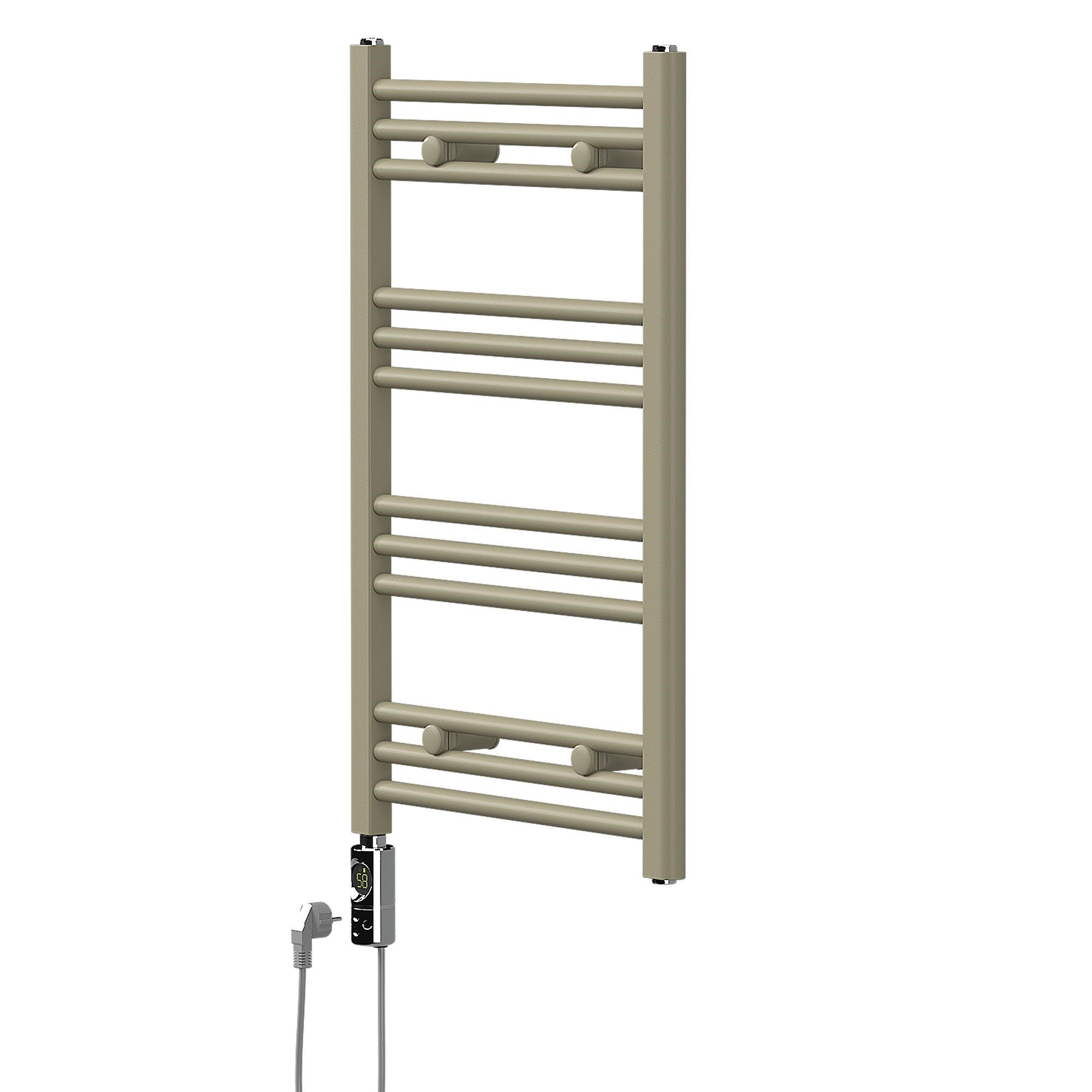 HANDTUCHHEIZKÖRPER elektrisch 500 x 800 mm Beige Badheizkörper gerade mit Seitenanschluss mit Heizstab 300W - Beige, Metall (50/80/3cm) - LuxeBath