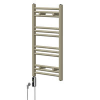 HANDTUCHHEIZKÖRPER elektrisch 500 x 800 mm Beige Badheizkörper gerade mit Seitenanschluss mit Heizstab 300W - Beige, Metall (50/80/3cm) - LuxeBath