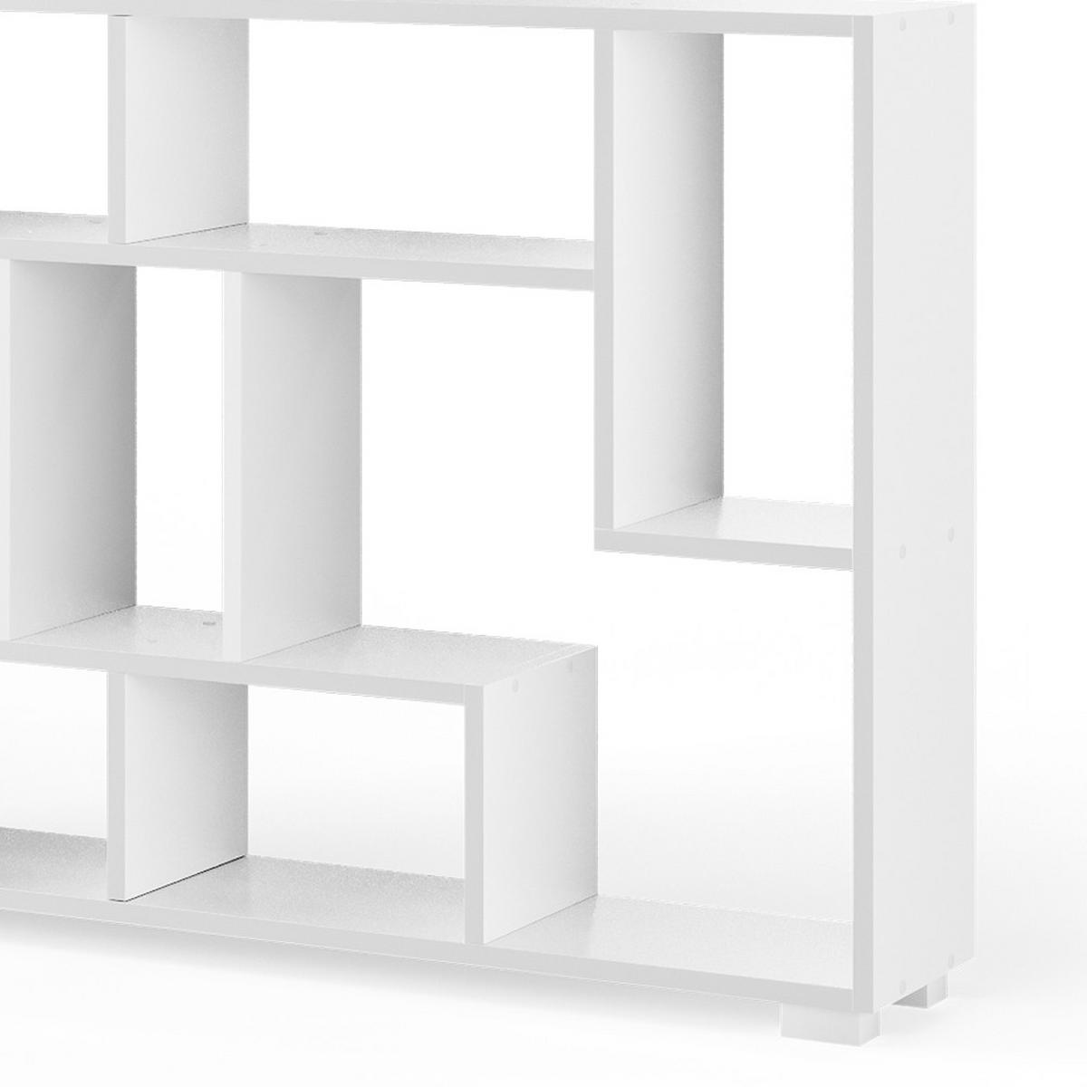 RAUMTEILER Domus Weiß 70.2 x 120 cm 9 Fächer - Weiß, Holzwerkstoff (70.2/120/20.1cm) - Vicco