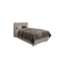 POLSTERBETT ZAIRA 100 x 200 cm mit Bettkasten und Lattenrost, 7-Zonen-Taschenfederkernmatratze CIRA (24 cm) – Dunkelbeige - Beige, Holz (100/200cm) - Panda Möbel
