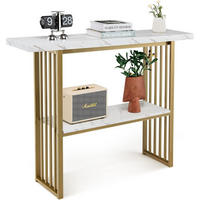 KONSOLENTISCH 93cm Weiß - Weiß, Holz (120/30/93cm) - COSTWAY